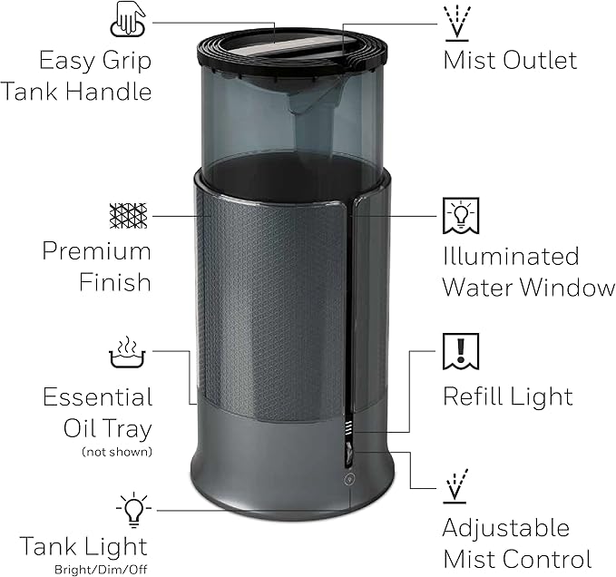 Honeywell Designer Series Cool Mist Humidifier, Room Humidifiers - Image 7