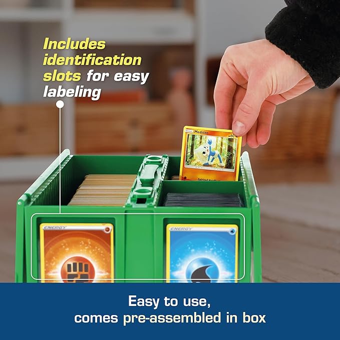 BCW Collectible Card Bin Green | Holds up to 1600 Cards | Plastic Storage Box - Image 4