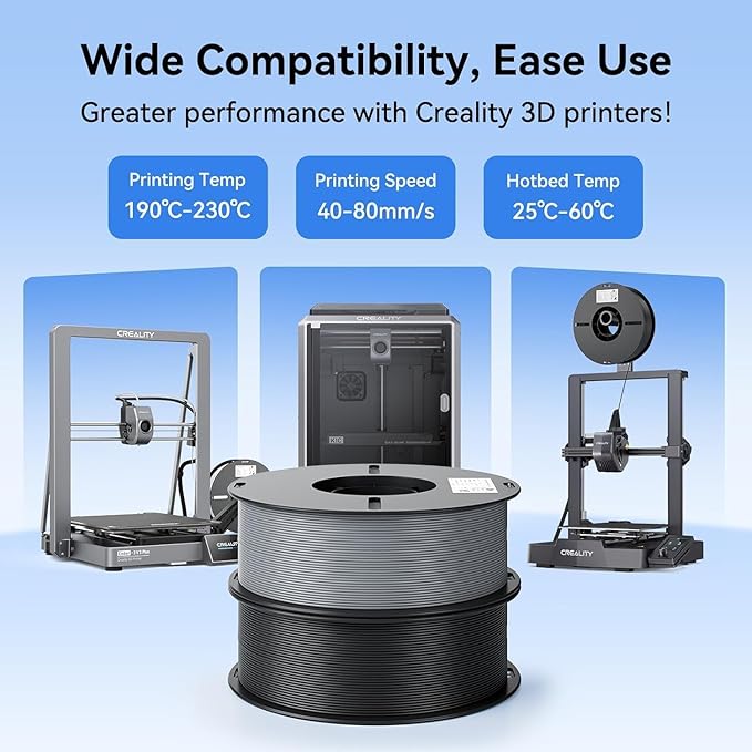 Creality 3D Printer Filament, PLA Filament 1.75mm Bundle, Ender PLA Filament - Image 2