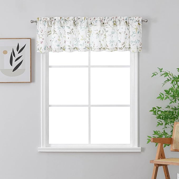 Chyhomenyc Roman Valance for Windows, Light Filtering Linen Blend Textured by Chyhomenyc