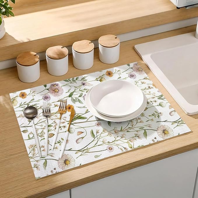 Drawer and Shelf Liner for Kitchen Cabinets Non Adhesive Drawer Liners Floral - Image 9