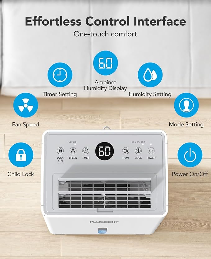 1, 500 Sq. Ft Dehumidifier for Basement, 21 Pints Dehumidifiers for Home - Image 5