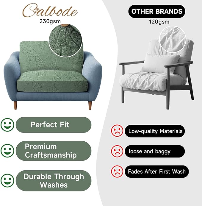 14Pcs Stretch Couch Cushion Covers, Water Resistant Outdoor Sofa Cuhsion Cover - Image 5