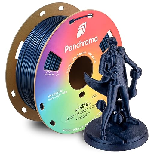 Polymaker Panchroma Metallic PLA Filament, Metallic Blue 1.75mm 3D Printing by Polymaker