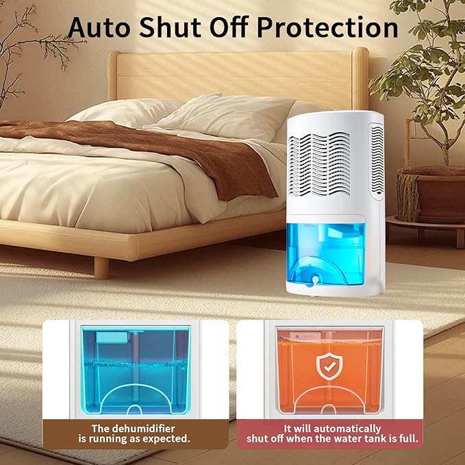 Dehumidifier for Home with Colorful Light Auto Shut Off Protection Ideal for - Image 6