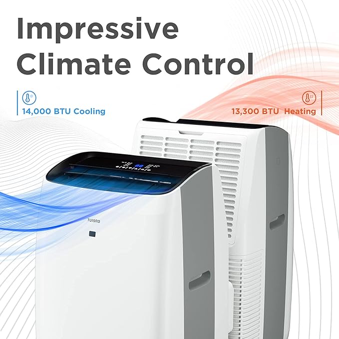 TURBRO Greenland 14, 000 BTU Portable Air Conditioner and Heater, Dehumidifier - Image 3