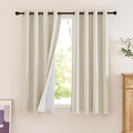 NICETOWN 100% Blackout Linen Curtains 63 inches Long, Bronze Grommet Thick Faux by NICETOWN