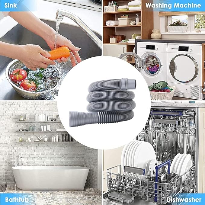 16.4ft Washing Machine Drain Hose, Universal Drain Hose Extension Kit - Image 8