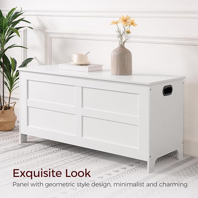 Storage Chest, 39.4” Large Toy Chest, Entryway Storage Trunk, Storage Bench - Image 9