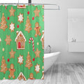 Christmas Gingerbread Brown Shower Curtain Liner 72×72 inch by Unknown