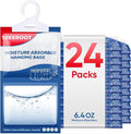 24 Pack Moisture Absorbers for Closet, 6.4OZ Hanging Closet Dehumidifier Bags by Unknown