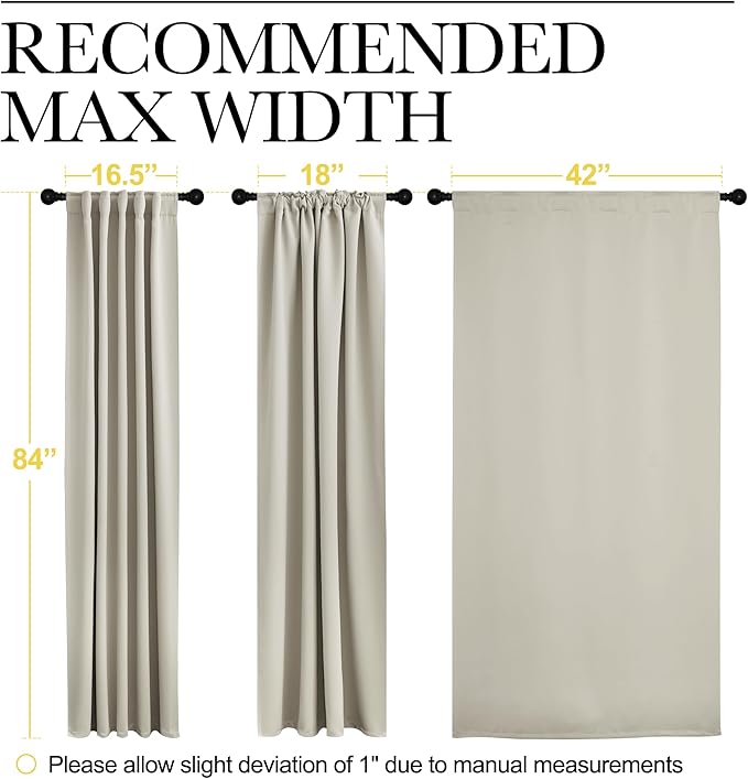 NICETOWN Blackout Curtain Panels Window Draperies - Image 7
