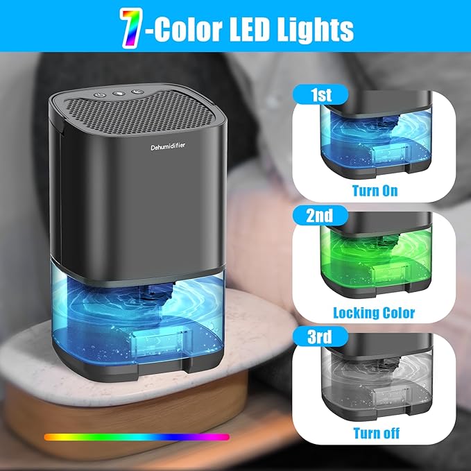 Dehumidifiers for Bedroom 35oz Small Dehumidifier for Home 2500 Cubic Feet - Image 3