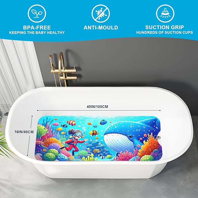 XIYUNTE Baby Bath Mat for Tub Non Slip Kids Bath Mat - Image 2
