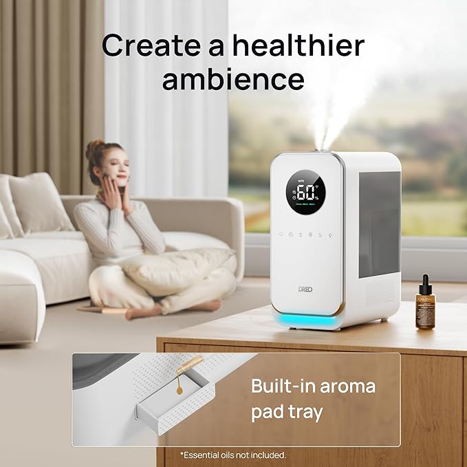 DREO Humidifiers for Bedroom, Top-filled Smart Quiet Cool Mist Humidifiers for - Image 8