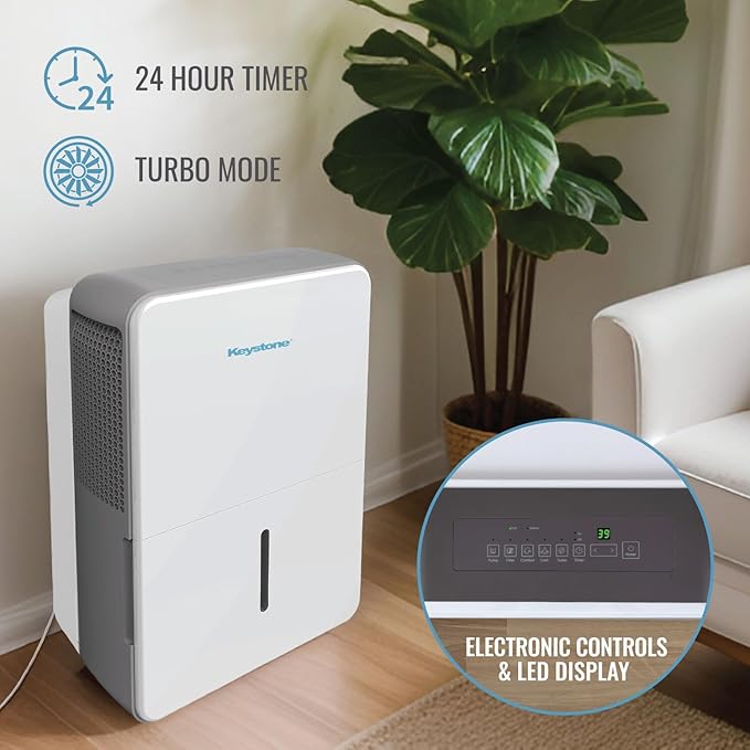 Keystone Energy Star 35-Pint Portable Dehumidifier - Image 9