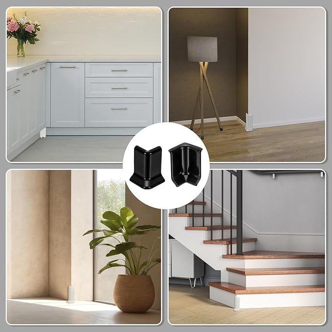 uxcell Self Adhesive Baseboard Corner Blocks, 2.2 Inch Wall Edge Corner - Image 7