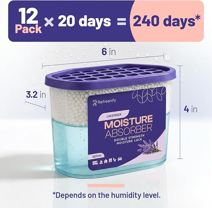 Premium Moisture Absorbers and Dehumidifier Tubs – High-Efficiency Closet - Image 8