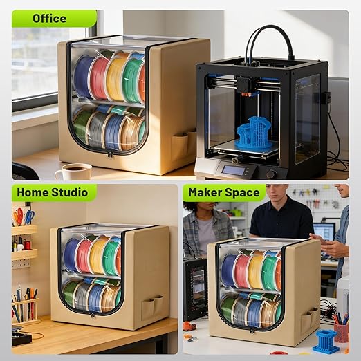 3D Filament Dry Storage Box, 2-Tier Metal Rack - Image 8