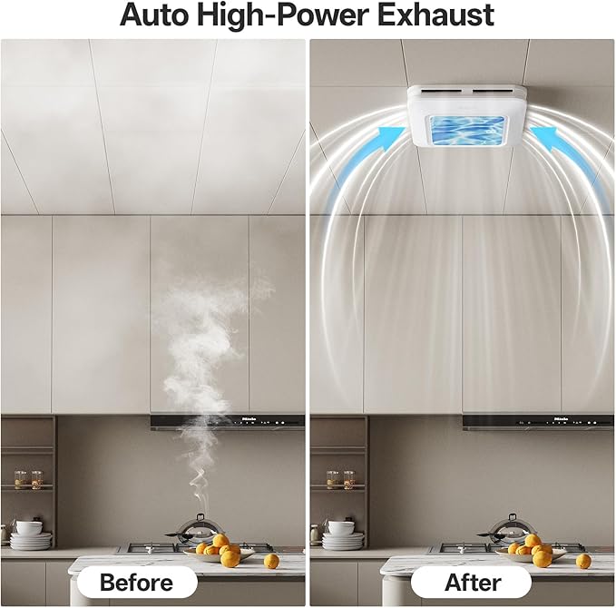 Bathroom Fan with Humidity Sensor, 230 CFM 1.0 Sone Bathroom Exhaust Fan with - Image 7