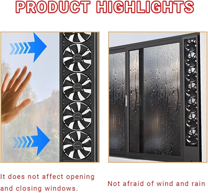 Retractable Window exhaust fan No need to drill holesembed ded installation - Image 4