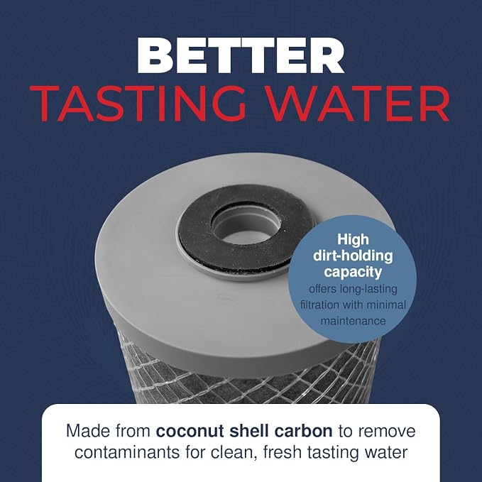 5 Micron 2.5" x 20" Whole House CTO Carbon Sediment Water Filter Cartridge - Image 4
