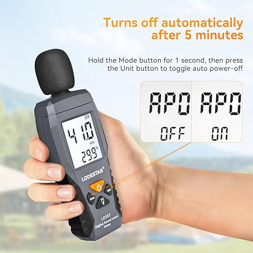 LODESTAR LD353 Decibel Meter, Digital Sound Level Meter 30 – 130 dBA dB Meter - Image 6