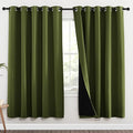 NICETOWN Full Shade Curtain Panels, 62 x 72 inch, Olive Green, Pair of Energy by NICETOWN