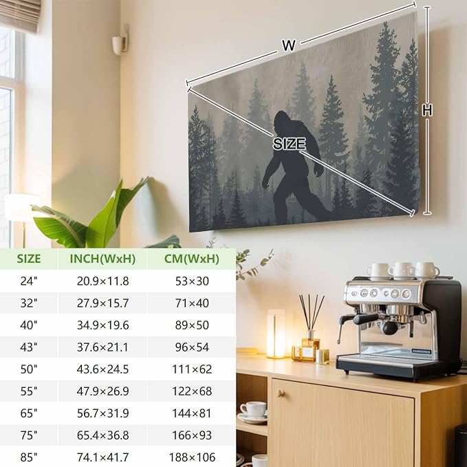 Wildman Gorilla Forest Silhouette Indoor TV Cover, Elastic TV Screen Protector - Image 4