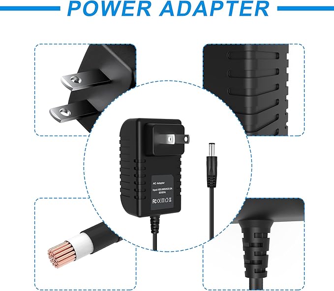 AC Adapter Compatible with Dickson:R157 12V Temp/Humidity Data Logger Flat - Image 4
