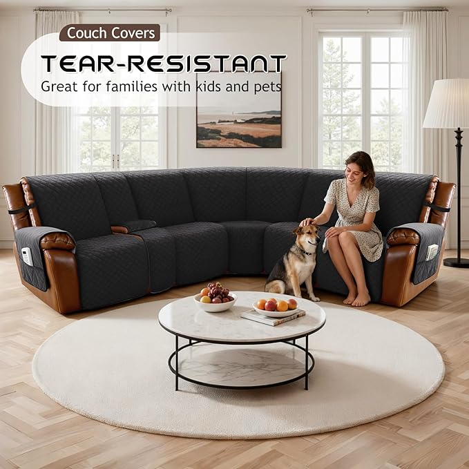 Arfntevss Waterproof Recliner Sectional Couch Covers - Image 7