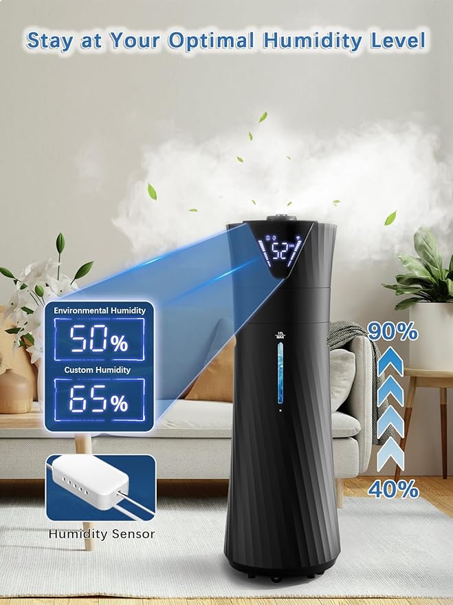 17L/4.5Gal Humidifier Large Room, Smart Quiet Ultrasonic Cool Mist Humidifiers - Image 5