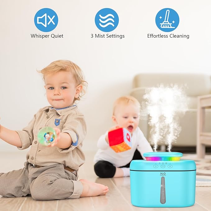 SZO Humidifiers for Bedroom, 2.5L Capacity, Auto Shut-Off, 16 dB Quiet - Image 2