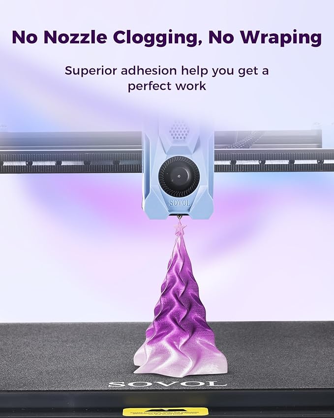 Sovol 3D Printer PETG Filament 1.75mm, Gradient Multicolors Filaments Material - Image 3