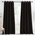 NICETOWN Toffee Brown Blackout Curtain 118 inch Long, W55 x L118, 1 Panel by NICETOWN