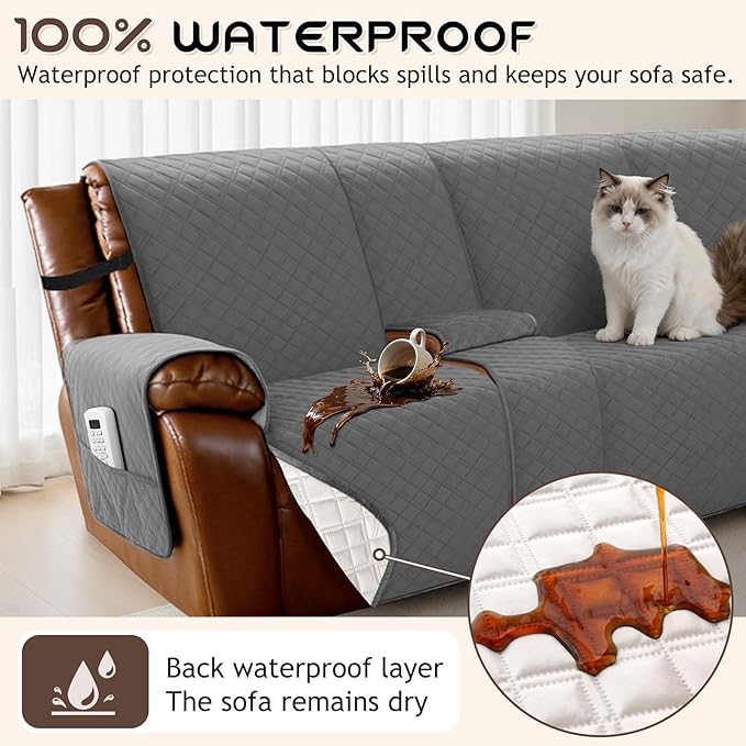 Arfntevss Waterproof Recliner Sectional Couch Covers - Image 2