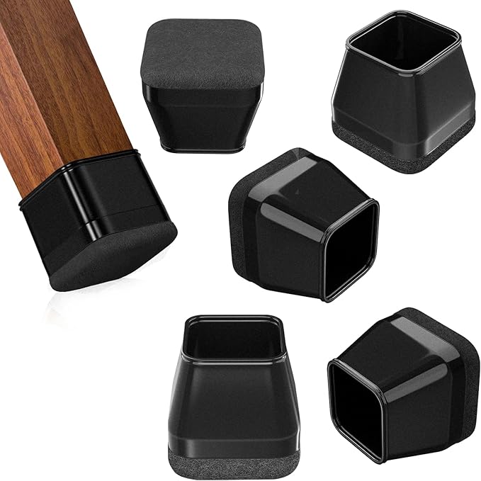 16Pcs Square Chair Leg Floor Protectors by BAIPOK