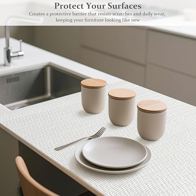 FINNEZ Drawer and Shelf Liner for Kitchen Cabinet Non Adhesive Non Slip 12in x - Image 4