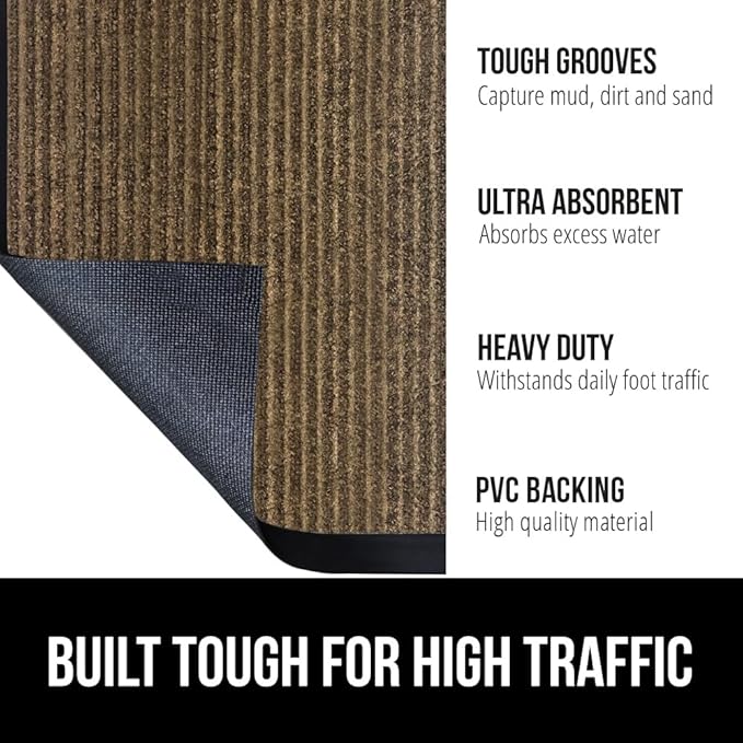 GORILLA GRIP Waterproof Traffic Guard Door Mat, 2 Pack Heavy Duty Entryway Mats - Image 2