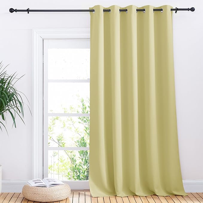 NICETOWN Sliding Door Curtains, Wide Thermal Blackout Patio Door Curtain Panel by NICETOWN