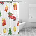 Car Christmas White Shower Curtain Liner 72×72 inch by Unknown