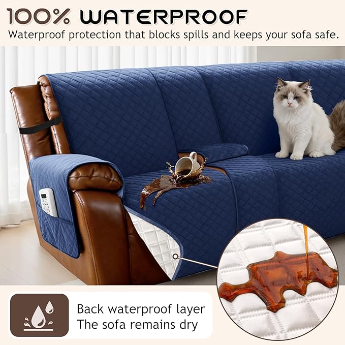 Arfntevss Waterproof Recliner Sectional Couch Covers - Image 2