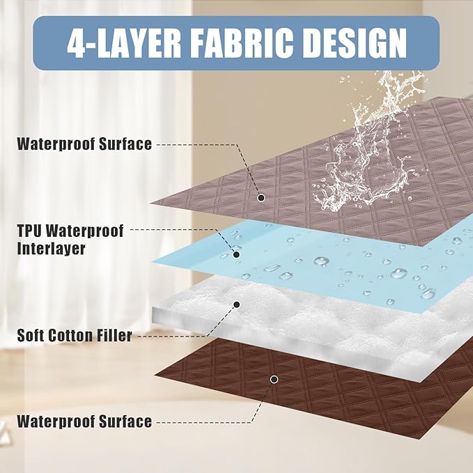 Smiry Waterproof Dog Bed Cover Pet Blanket, Soft Washable Dog Blanket - Image 3