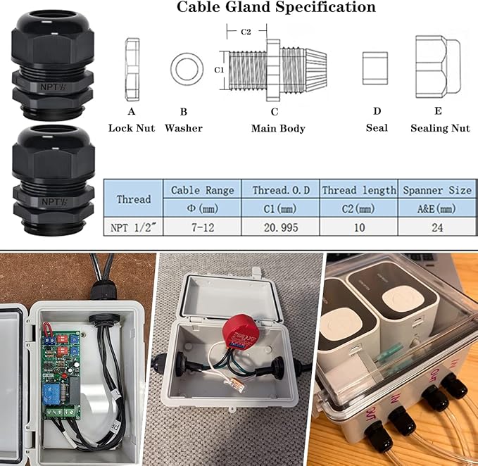Zulkit Junction Box ABS Plastic Dustproof Waterproof IP65 Electrical Boxes - Image 6