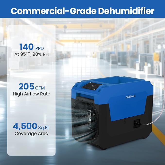 COSTWAY 140 Pints Commercial Dehumidifier - Image 2