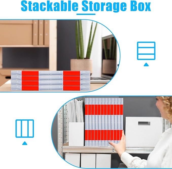 SAYEEC Portable Project Case A4 Plastic Transparent File Storage Box - Image 4