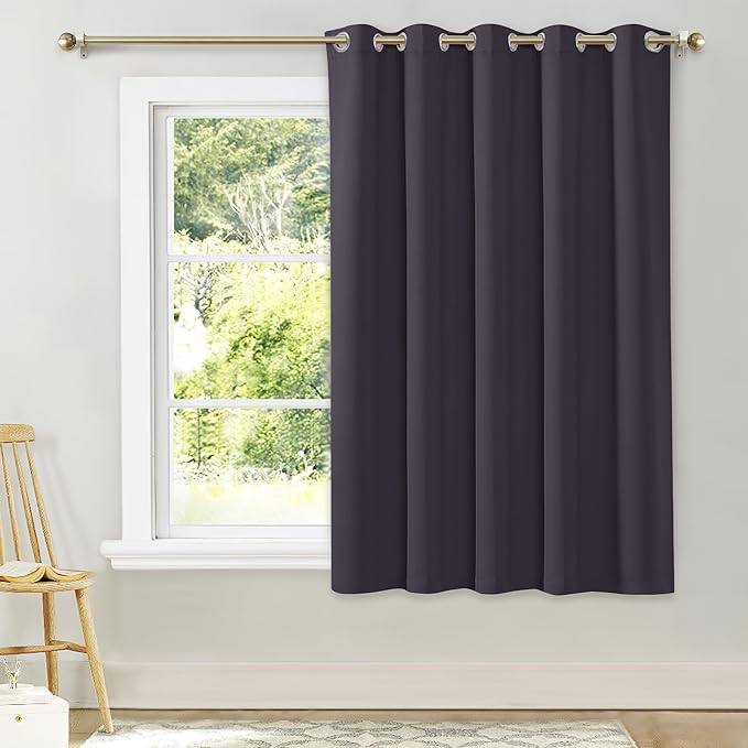 NICETOWN Bedroom Window Blackout Curtain Panel, 1 Panel, 70 x 63 inch, Thermal by NICETOWN