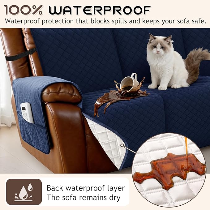Arfntevss Waterproof Recliner Sectional Couch Covers - Image 2