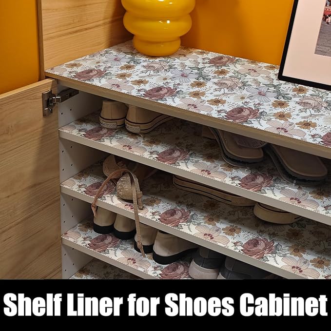 Floral Drawer Shelf Liners, 24IN x 10FT Non Adhesive and Strong Non-Slip - Image 7