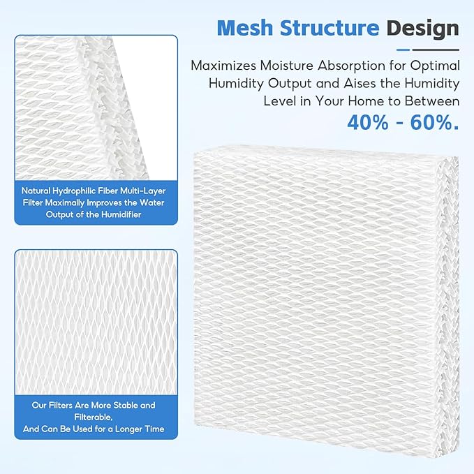 6-Pack HFT600 Humidifier Replacement Wicking Filter T - Image 4